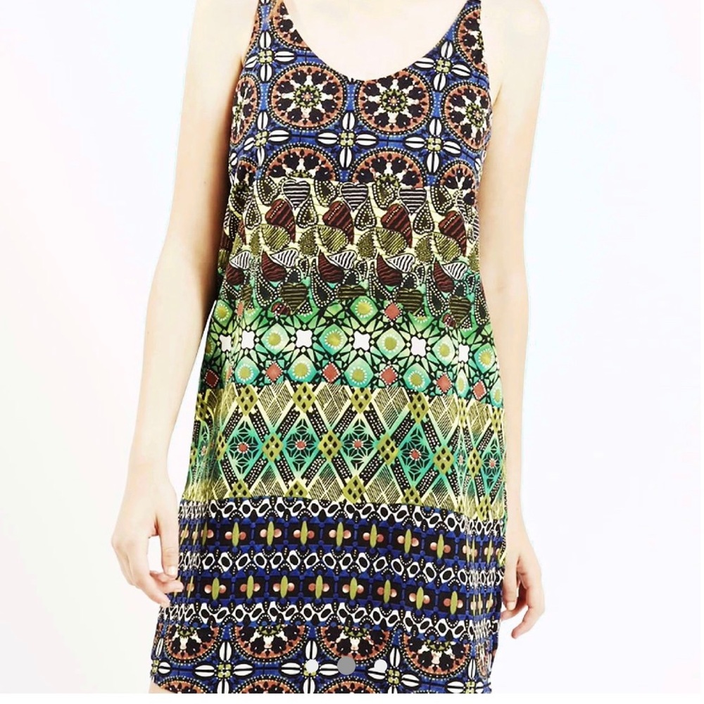 Topshop Tribal Print slip dress